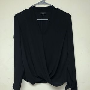 Silky Black Blouse Size XS
